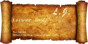 Leitner Jenő névjegykártya