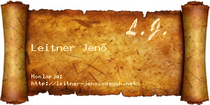 Leitner Jenő névjegykártya